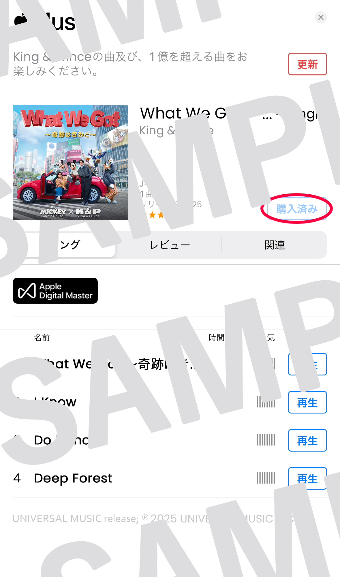スクリーンショットサンプル（iTunes）